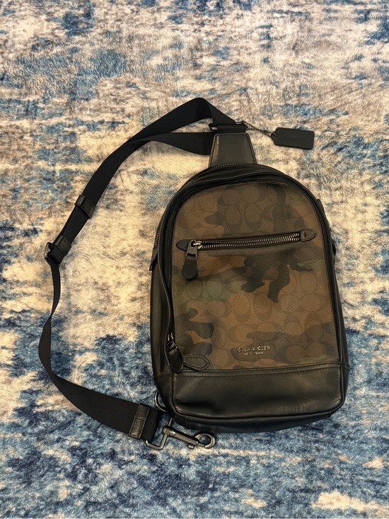 Coach Other - Coach Men's Camo Signature Sling Bag - Brown/Black